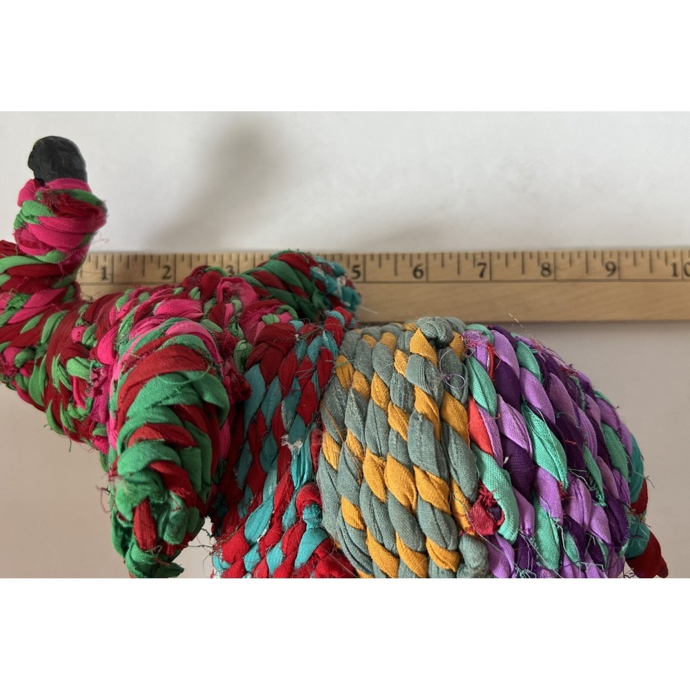 VTG Chini Colorful Twisted Rope Fabric Boho Elephant - Vintage - Picture 7 of 9